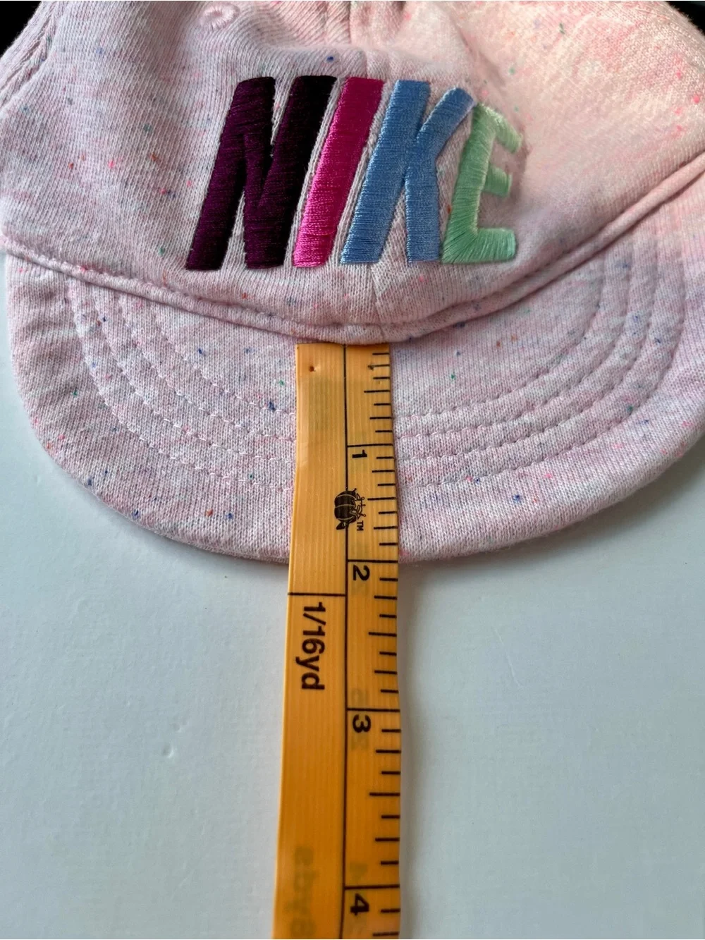 Nike Baby French Terry Knit Cotton Cap in “Speckled Pink Foam”